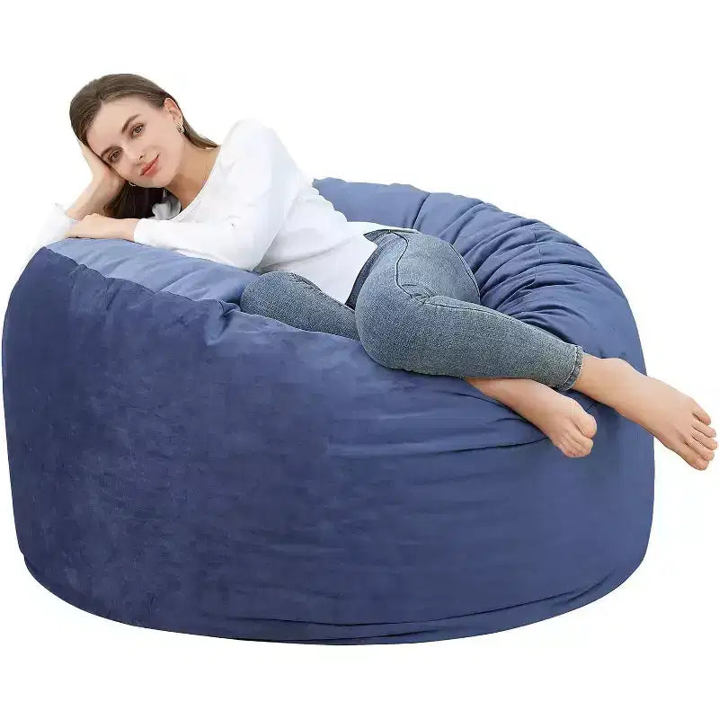 Puff de terciopelo de 1,20 m, redondo y relleno de espuma para adultos y adolescentes, asiento de felpa suave para sala de estar, dormitorio o zonas de descanso