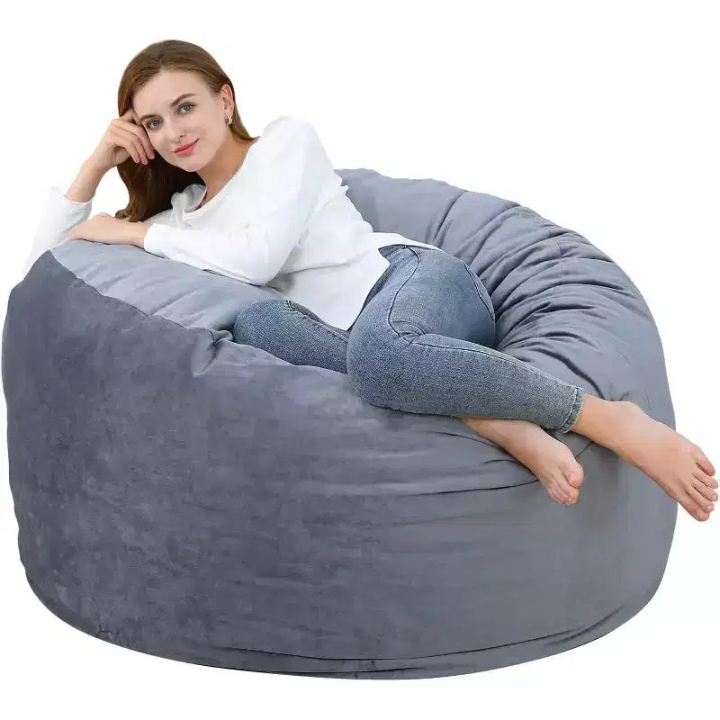 Puff de terciopelo de 1,20 m, redondo y relleno de espuma para adultos y adolescentes, asiento de felpa suave para sala de estar, dormitorio o zonas de descanso