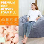 Puff de terciopelo de 1,20 m, redondo y relleno de espuma para adultos y adolescentes, asiento de felpa suave para sala de estar, dormitorio o zonas de descanso