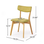 Christopher Knight Home Laila - Juego de comedor de 5 piezas de madera de caucho de estilo moderno de mediados de siglo con cojines