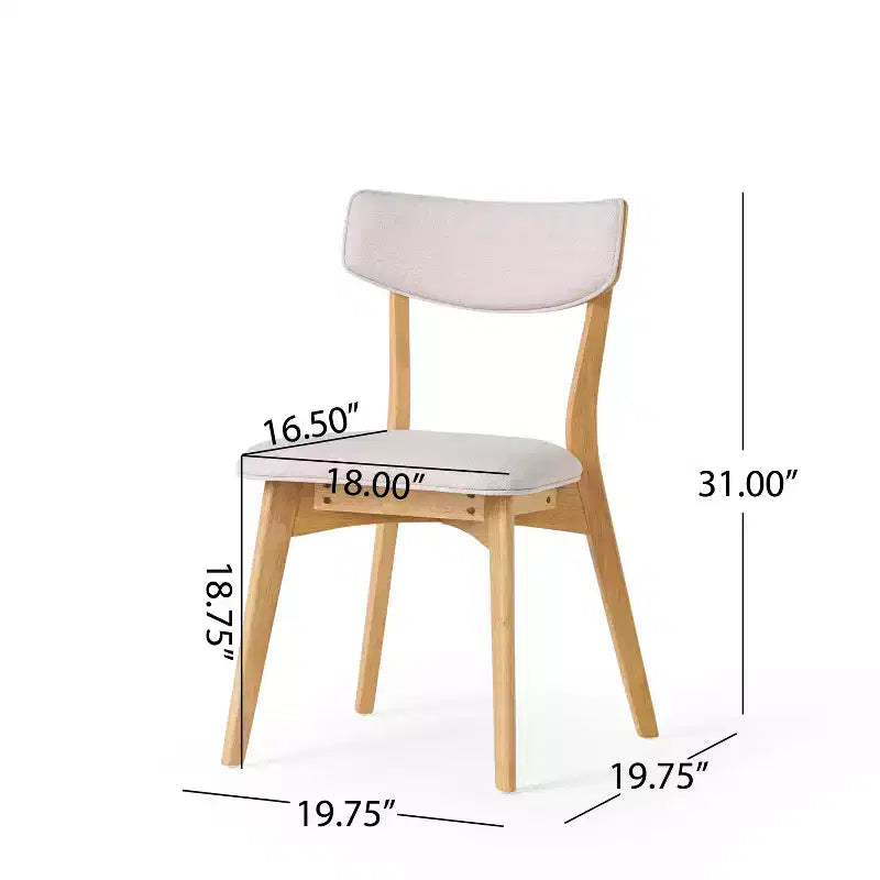 Christopher Knight Home Laila - Juego de comedor de 5 piezas de madera de caucho de estilo moderno de mediados de siglo con cojines