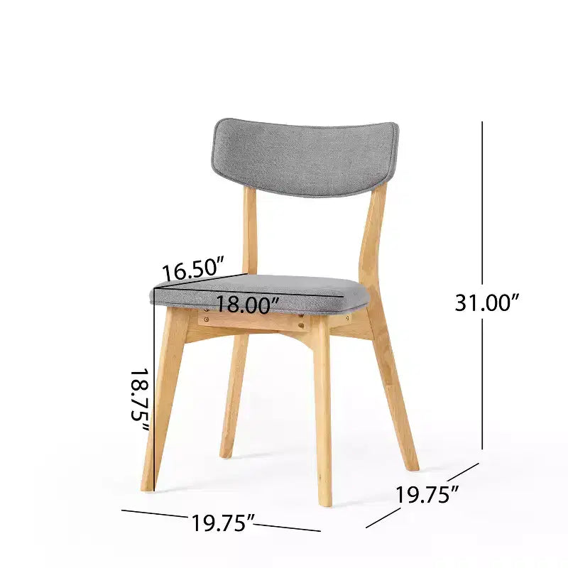 Christopher Knight Home Laila - Juego de comedor de 5 piezas de madera de caucho de estilo moderno de mediados de siglo con cojines