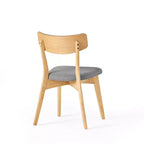Christopher Knight Home Laila - Juego de comedor de 5 piezas de madera de caucho de estilo moderno de mediados de siglo con cojines