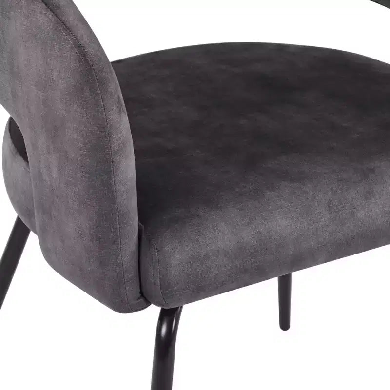 Juego de comedor de 5 piezas LeisureMod Verve con mesa de comedor redonda de 36 pulgadas con tapa de MDF negra y 4 sillas de comedor