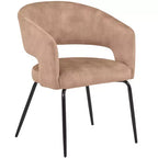 Juego de comedor de 5 piezas LeisureMod Verve con mesa de comedor redonda de 36 pulgadas con tapa de MDF negra y 4 sillas de comedor