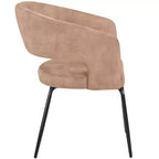 Juego de comedor de 5 piezas LeisureMod Verve con mesa de comedor redonda de 36 pulgadas con tapa de MDF negra y 4 sillas de comedor