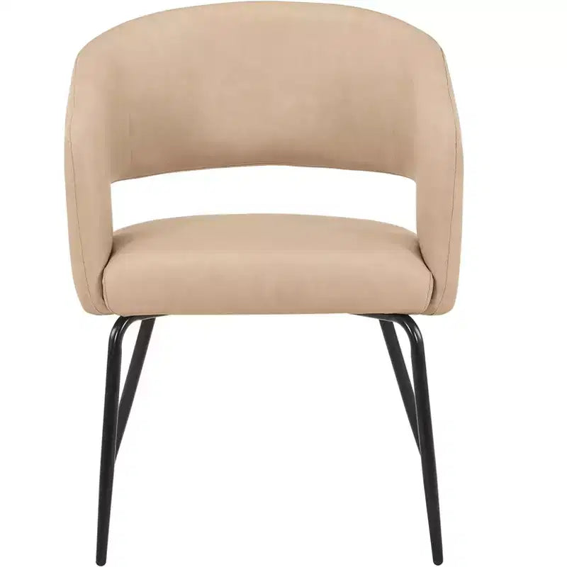 Juego de comedor de 5 piezas LeisureMod Verve con mesa de comedor redonda de 36 pulgadas con tapa de MDF negra y 4 sillas de comedor