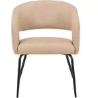 Juego de comedor de 5 piezas LeisureMod Verve con mesa de comedor redonda de 36 pulgadas con tapa de MDF negra y 4 sillas de comedor