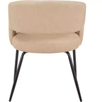 Juego de comedor de 5 piezas LeisureMod Verve con mesa de comedor redonda de 36 pulgadas con tapa de MDF negra y 4 sillas de comedor