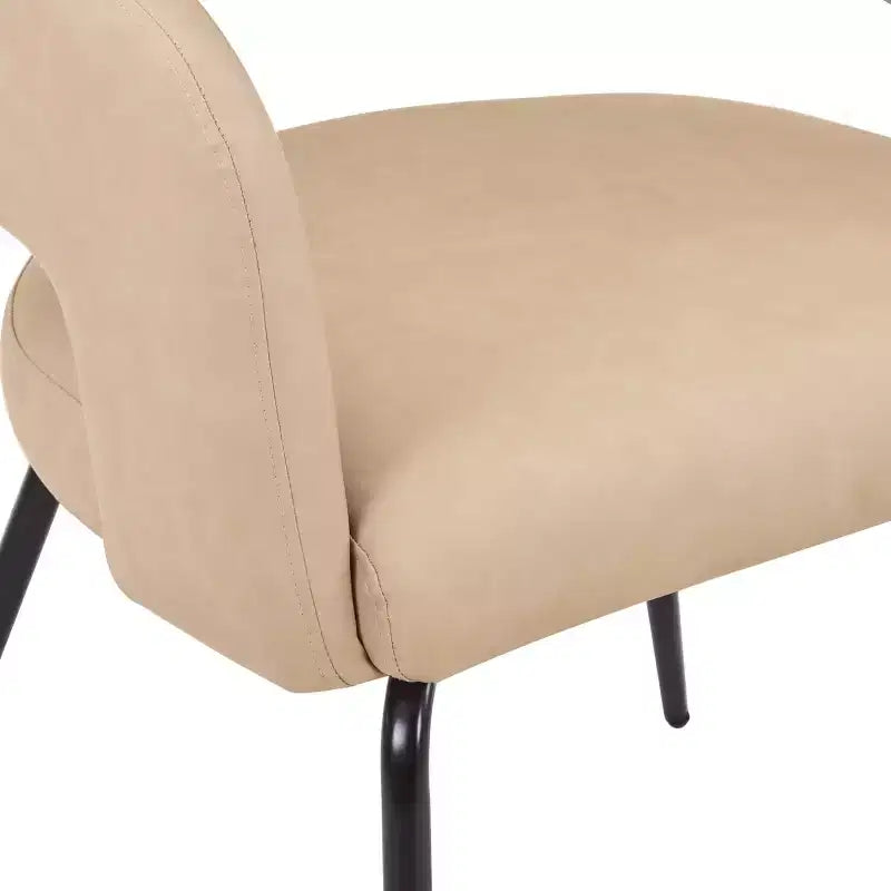 Juego de comedor de 5 piezas LeisureMod Verve con mesa de comedor redonda de 36 pulgadas con tapa de MDF negra y 4 sillas de comedor