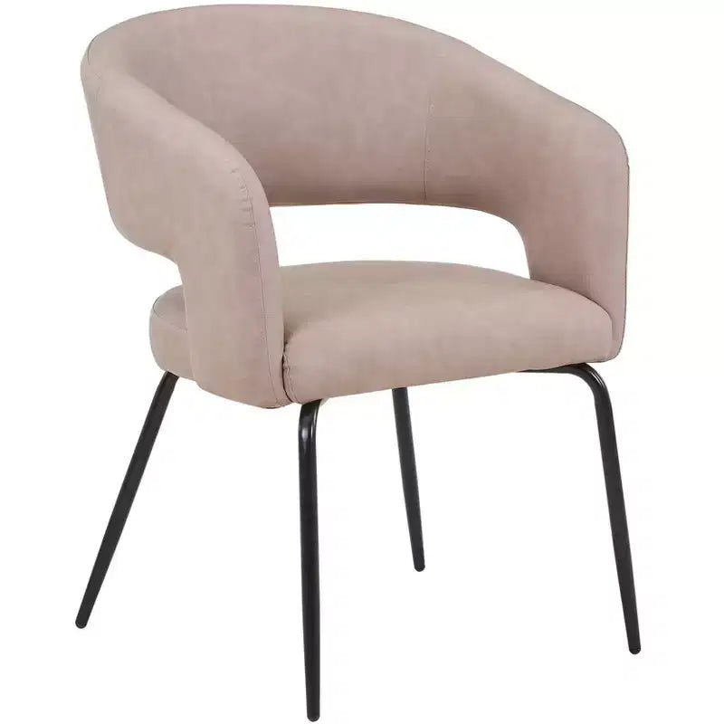 Juego de comedor de 5 piezas LeisureMod Verve con mesa de comedor redonda de 36 pulgadas con tapa de MDF negra y 4 sillas de comedor