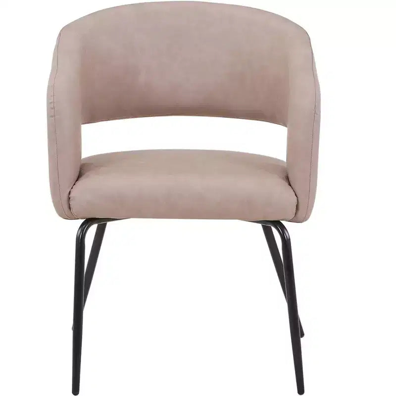 Juego de comedor de 5 piezas LeisureMod Verve con mesa de comedor redonda de 36 pulgadas con tapa de MDF negra y 4 sillas de comedor