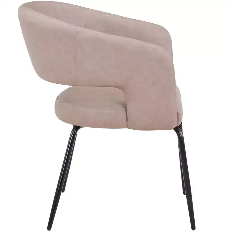 Juego de comedor de 5 piezas LeisureMod Verve con mesa de comedor redonda de 36 pulgadas con tapa de MDF negra y 4 sillas de comedor