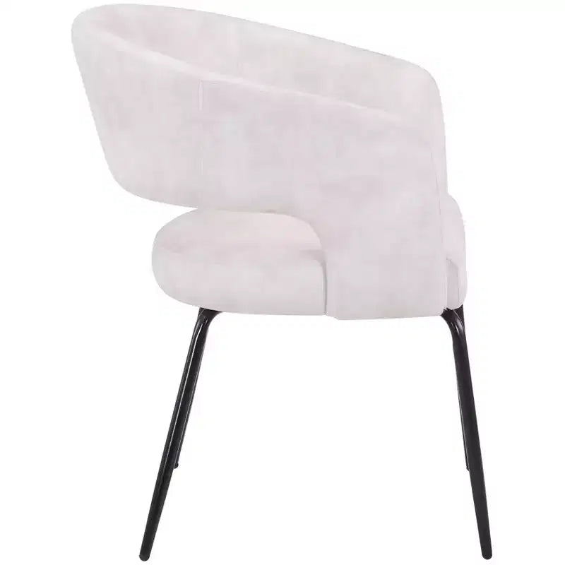 Juego de comedor de 5 piezas LeisureMod Verve con mesa de comedor redonda de 36 pulgadas con tapa de MDF negra y 4 sillas de comedor
