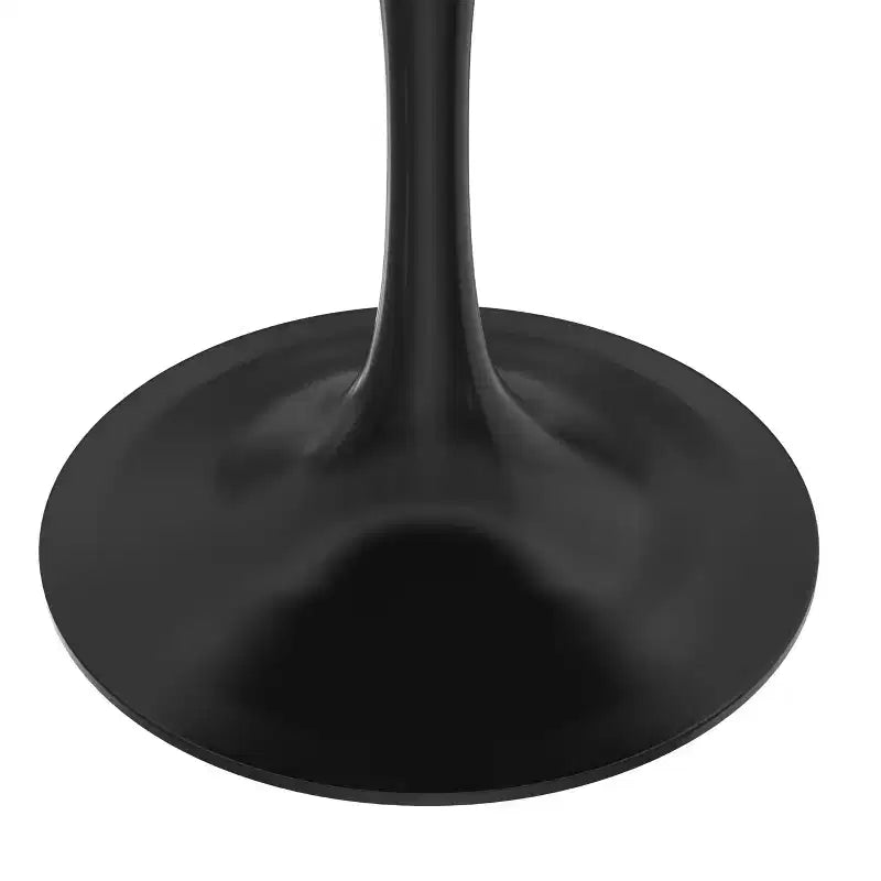Juego de comedor de 5 piezas LeisureMod Verve con mesa de comedor redonda de 36 pulgadas con tapa de MDF negra y 4 sillas de comedor