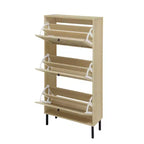 Vatros Rattan Zapatero de 3 Puertas Mueble Zapatero Moderno Independiente