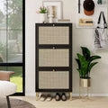 Vatros Rattan Zapatero de 3 Puertas Mueble Zapatero Moderno Independiente