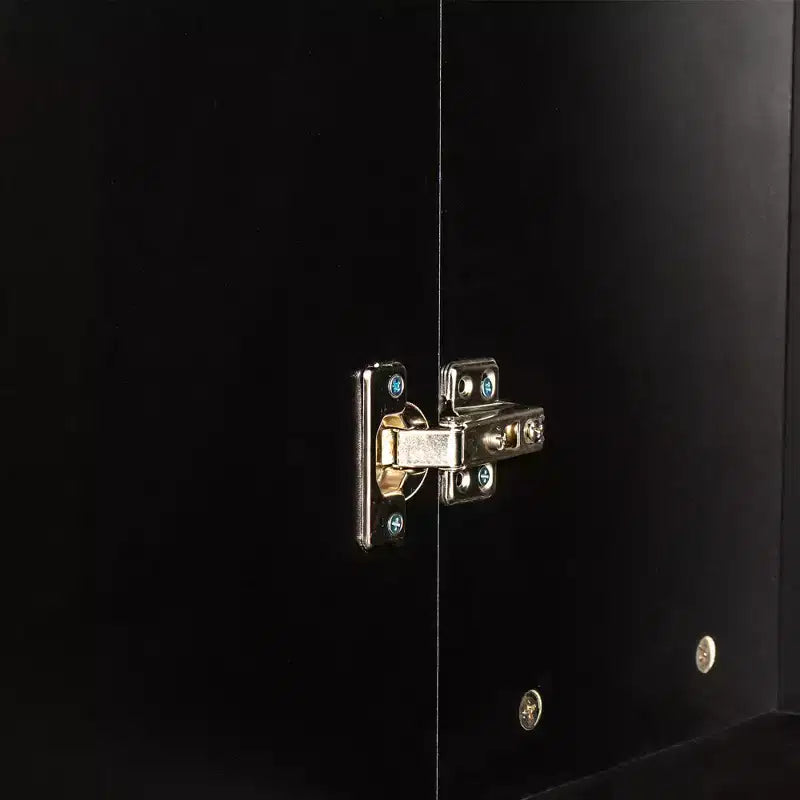 CLIHOME Gabinetes de almacenamiento decorativos independientes de 2 puertas con estantes ajustables