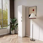 CLIHOME Gabinetes de almacenamiento decorativos independientes de 2 puertas con estantes ajustables