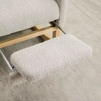 Okak Silla mecedora decorativa, silla de sala de estar con respaldo alto, sillón planeador con bolsillo lateral y reposapiés retráctil para dormitorio o guardería