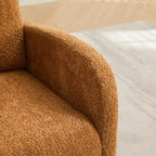 Okak Silla mecedora decorativa, silla de sala de estar con respaldo alto, sillón planeador con bolsillo lateral y reposapiés retráctil para dormitorio o guardería