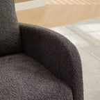 Okak Silla mecedora decorativa, silla de sala de estar con respaldo alto, sillón planeador con bolsillo lateral y reposapiés retráctil para dormitorio o guardería