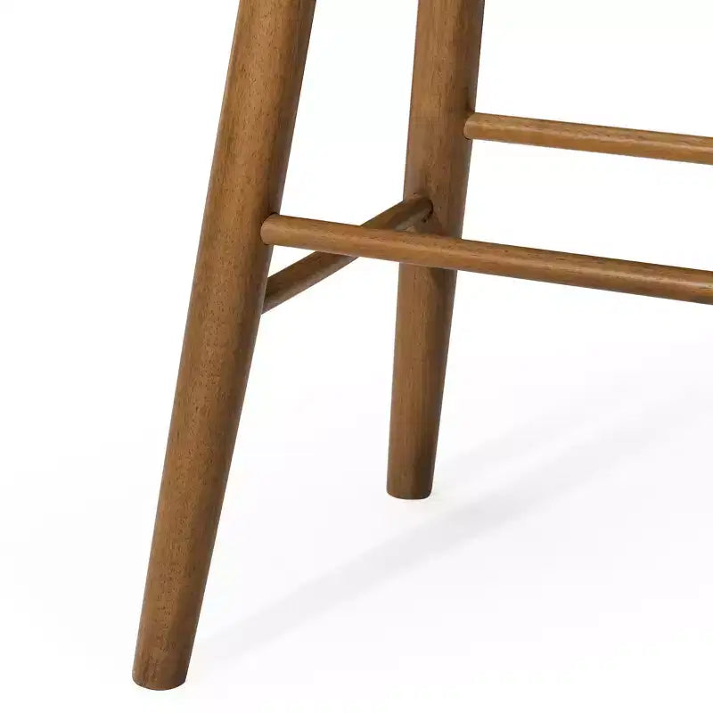 Taburete de barra de cocina de madera sin respaldo Maven Lane Luna de 30 pulgadas