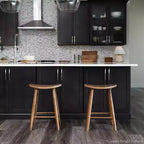 Taburete de barra de cocina de madera sin respaldo Maven Lane Luna de 30 pulgadas
