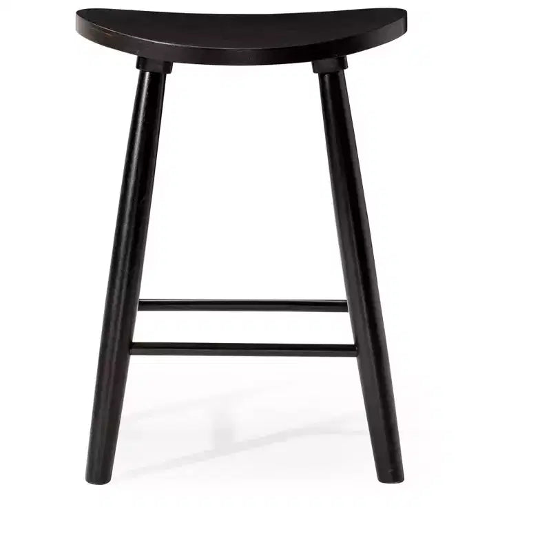 Taburete de barra de cocina de madera sin respaldo Maven Lane Luna de 30 pulgadas