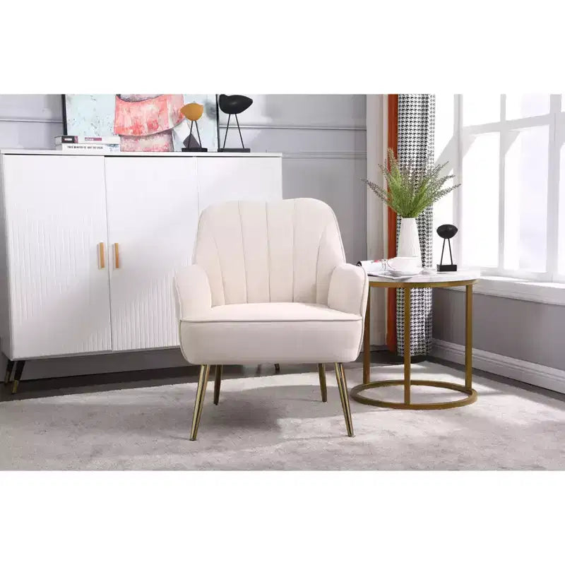 Sillón moderno de terciopelo Okak, silla de sala de estar con tapicería, sillón elegante de mediados de siglo con patas de madera dorada para sala de lectura o dormitorio