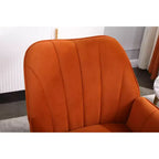Sillón moderno de terciopelo Okak, silla de sala de estar con tapicería, sillón elegante de mediados de siglo con patas de madera dorada para sala de lectura o dormitorio