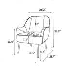 Sillón moderno de terciopelo Okak, silla de sala de estar con tapicería, sillón elegante de mediados de siglo con patas de madera dorada para sala de lectura o dormitorio