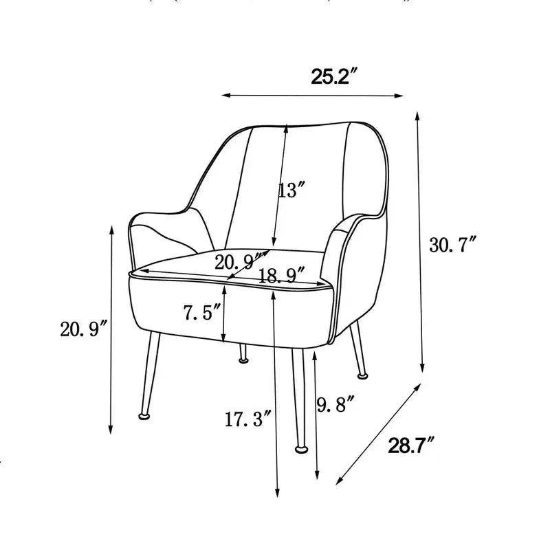 Sillón moderno de terciopelo Okak, silla de sala de estar con tapicería, sillón elegante de mediados de siglo con patas de madera dorada para sala de lectura o dormitorio