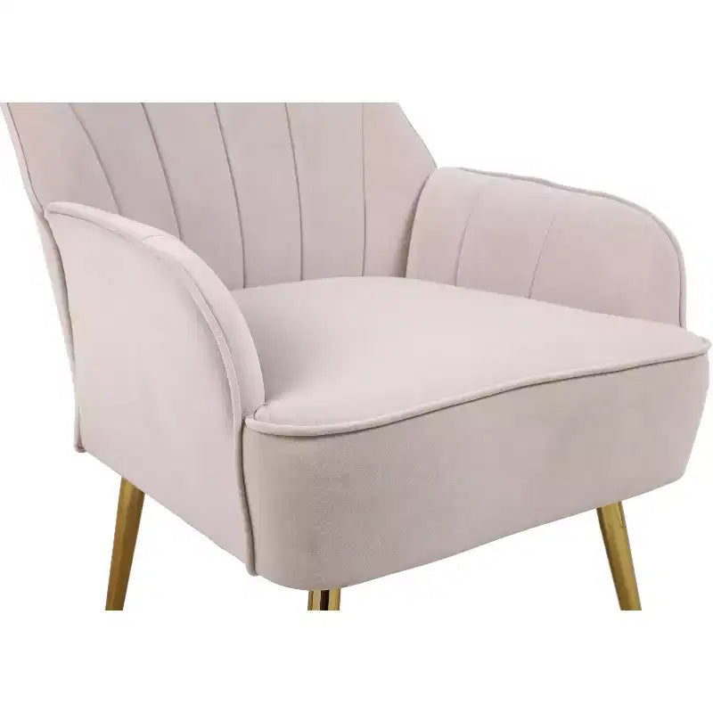 Sillón moderno de terciopelo Okak, silla de sala de estar con tapicería, sillón elegante de mediados de siglo con patas de madera dorada para sala de lectura o dormitorio