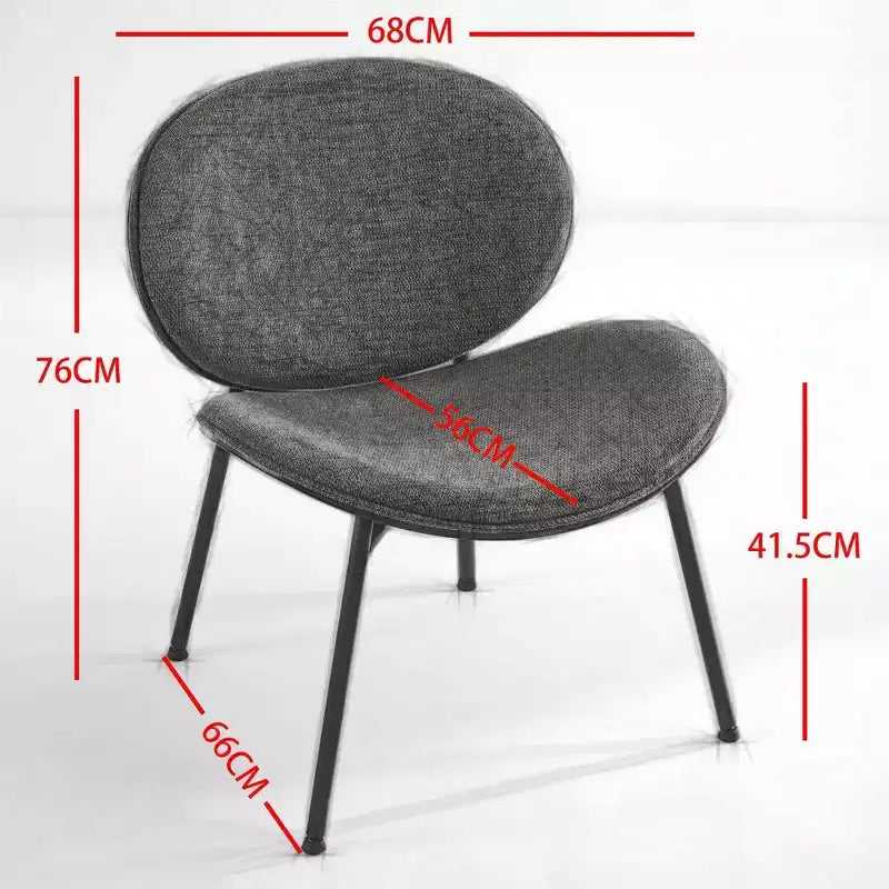 Sillones individuales modernos de mediados de siglo Okak para dormitorio, silla de concha, silla auxiliar individual trípode, sillón tapizado con respaldo y acabado nogal