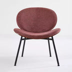 Sillones individuales modernos de mediados de siglo Okak para dormitorio, silla de concha, silla auxiliar individual trípode, sillón tapizado con respaldo y acabado nogal
