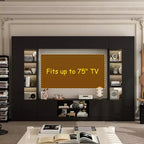 Gran centro de entretenimiento Famapy - Centro de entretenimiento de TV todo incluido: Esencial para una sala de estar estética y práctica