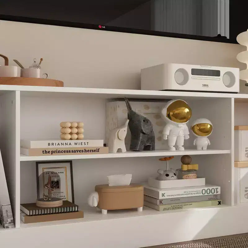 Gran centro de entretenimiento Famapy - Centro de entretenimiento de TV todo incluido: Esencial para una sala de estar estética y práctica