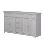 Famapy Cómoda horizontal de 5 cajones, armario de almacenamiento multifuncional, soluciones de almacenamiento para sala de estar