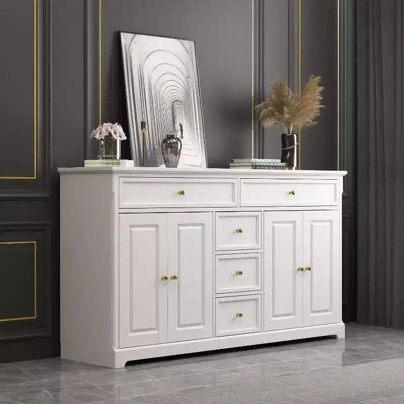 Famapy Cómoda horizontal de 5 cajones, armario de almacenamiento multifuncional, soluciones de almacenamiento para sala de estar