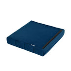 Otomana de almacenamiento con cojín de terciopelo azul Seville Classics