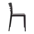 Flash Furniture Bridgeport - Juego de 2 sillas apilables para patio, para interior y exterior, con respaldo de listones, silla de resina comercial para todo tipo de clima