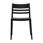 Flash Furniture Bridgeport - Juego de 2 sillas apilables para patio, para interior y exterior, con respaldo de listones, silla de resina comercial para todo tipo de clima