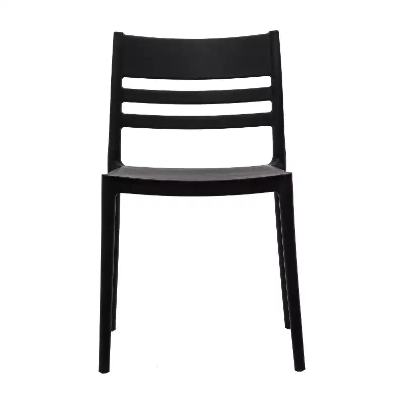 Flash Furniture Bridgeport - Juego de 2 sillas apilables para patio, para interior y exterior, con respaldo de listones, silla de resina comercial para todo tipo de clima