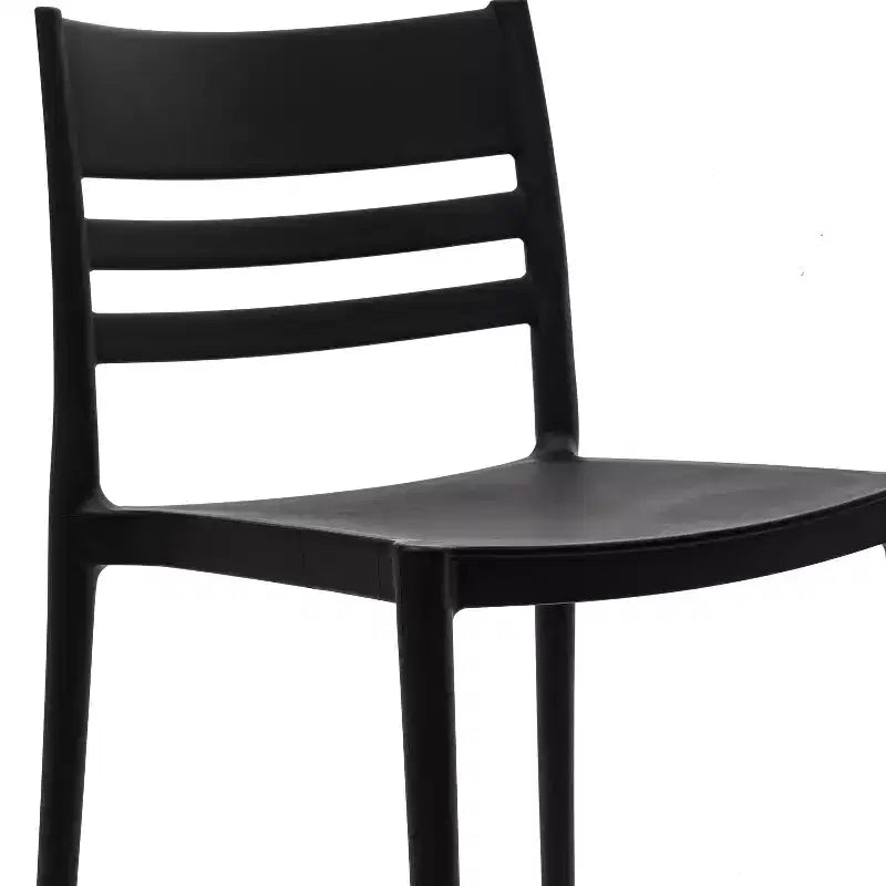 Flash Furniture Bridgeport - Juego de 2 sillas apilables para patio, para interior y exterior, con respaldo de listones, silla de resina comercial para todo tipo de clima