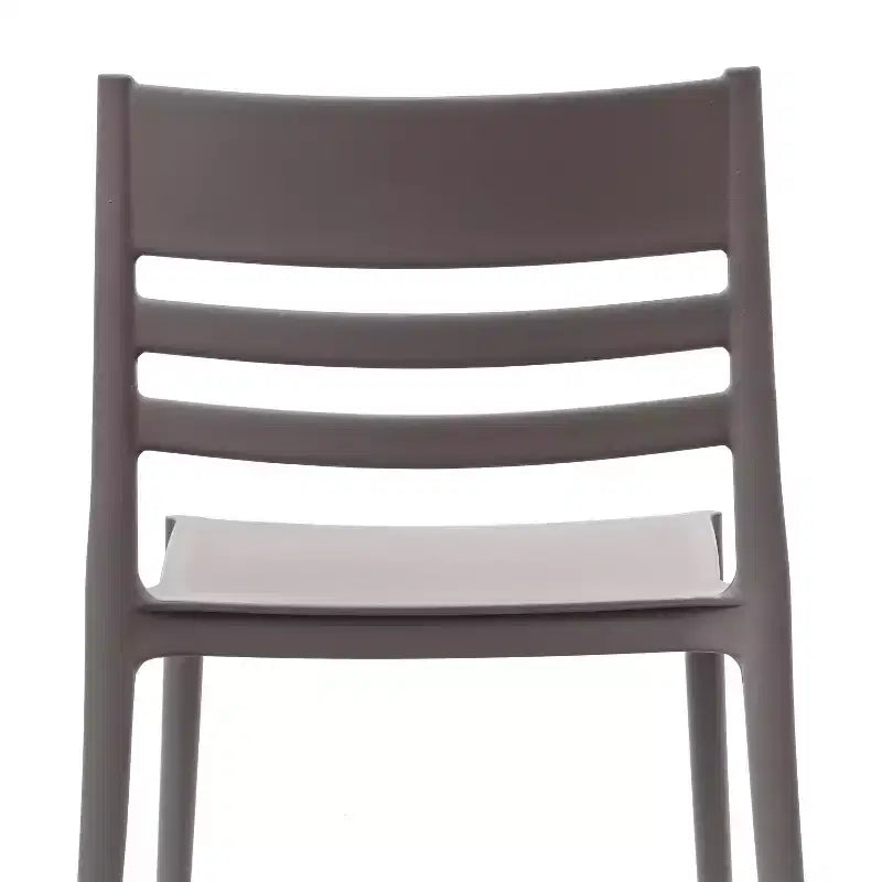 Flash Furniture Bridgeport - Juego de 2 sillas apilables para patio, para interior y exterior, con respaldo de listones, silla de resina comercial para todo tipo de clima