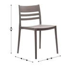 Flash Furniture Bridgeport - Juego de 2 sillas apilables para patio, para interior y exterior, con respaldo de listones, silla de resina comercial para todo tipo de clima