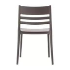 Flash Furniture Bridgeport - Juego de 2 sillas apilables para patio, para interior y exterior, con respaldo de listones, silla de resina comercial para todo tipo de clima