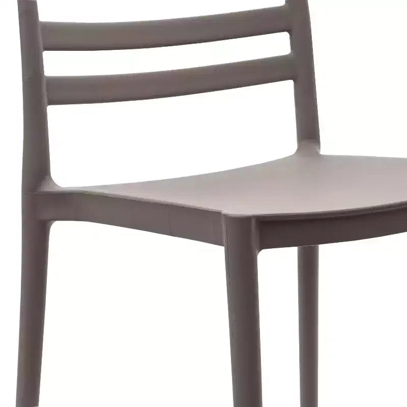 Flash Furniture Bridgeport - Juego de 2 sillas apilables para patio, para interior y exterior, con respaldo de listones, silla de resina comercial para todo tipo de clima