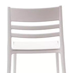 Flash Furniture Bridgeport - Juego de 2 sillas apilables para patio, para interior y exterior, con respaldo de listones, silla de resina comercial para todo tipo de clima